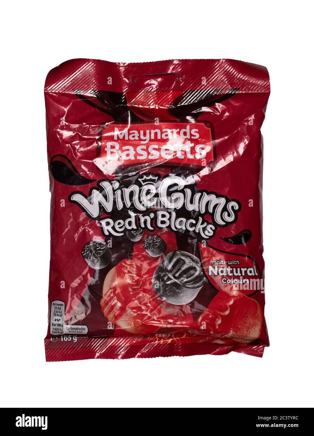 SWINDON, UK - 22 GIUGNO 2020: , pacchetto di Gomme rosse N nere di Maynards Bassetts su sfondo bianco. Foto Stock