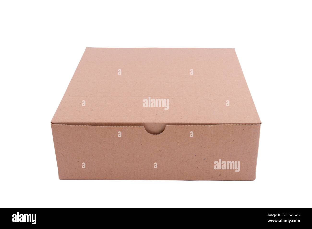 Scatola di cartone isolate su sfondo bianco Foto Stock