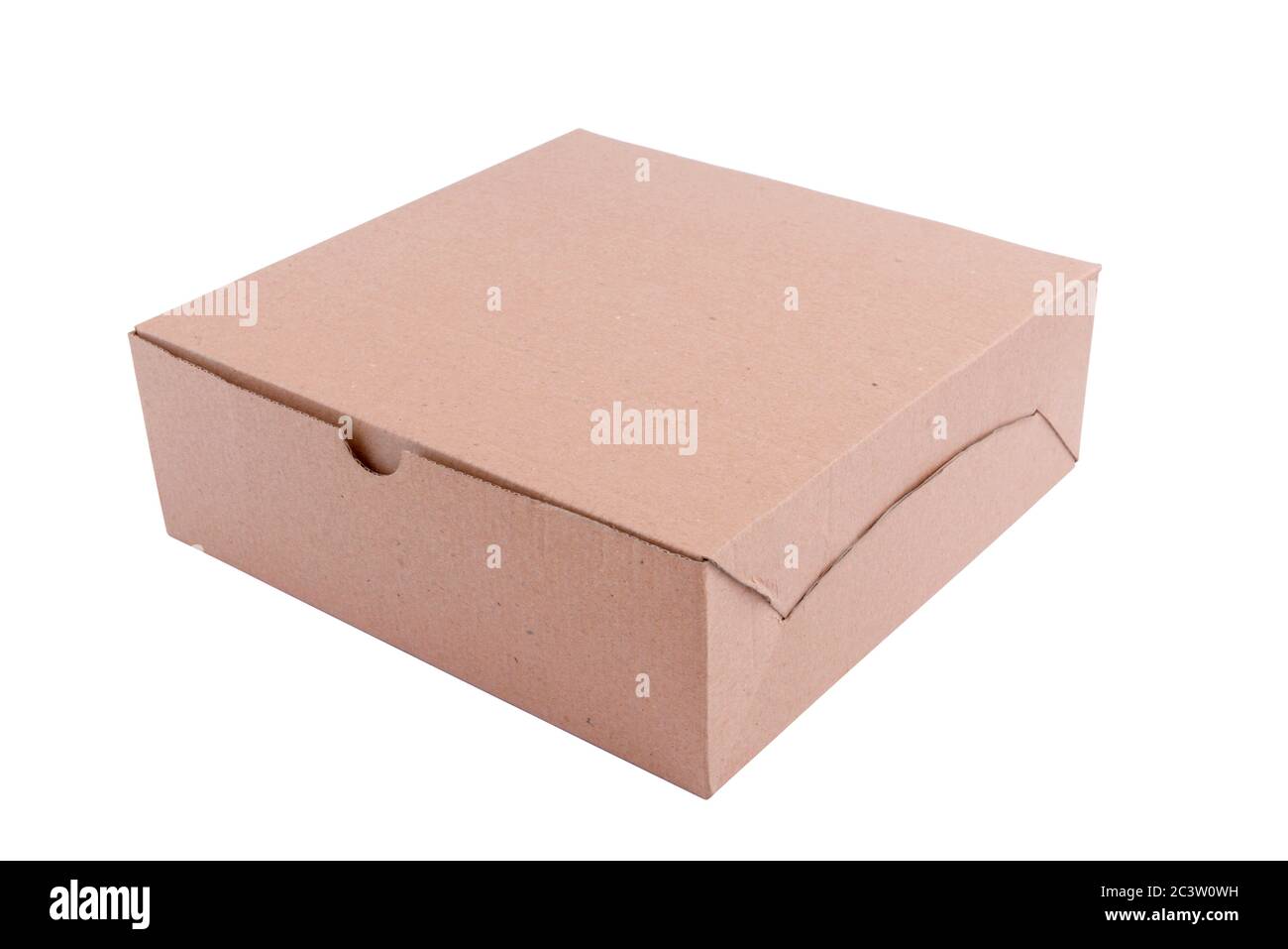 Scatola di cartone isolate su sfondo bianco Foto Stock