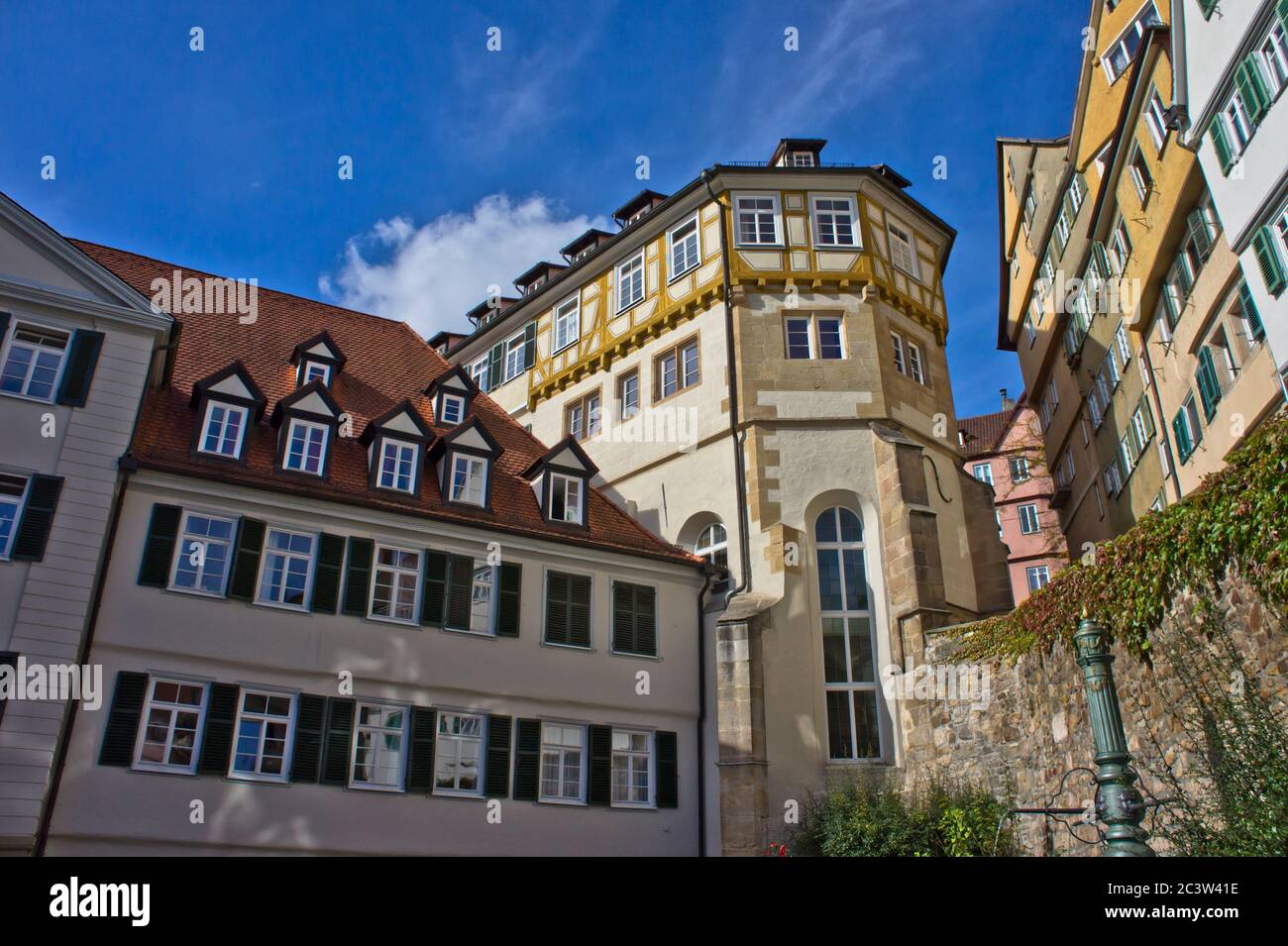 Tübingen, Vista della città vecchia, Germania Foto Stock