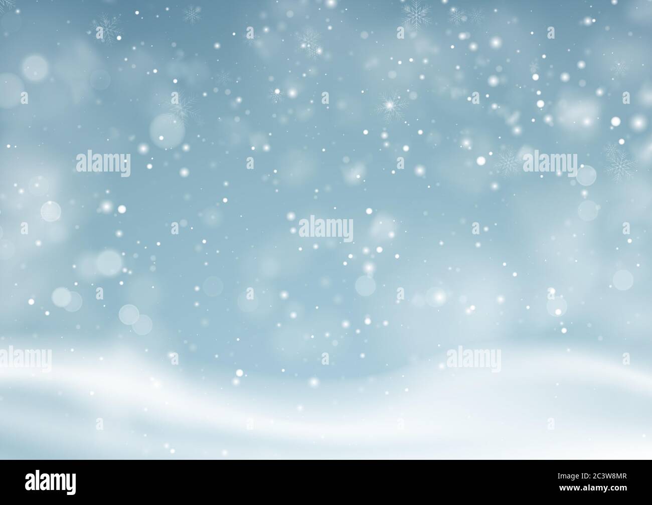 Natale inverno neve paesaggio sfondo. Inverno neve polvere sfondo. Illustrazione vettoriale Illustrazione Vettoriale