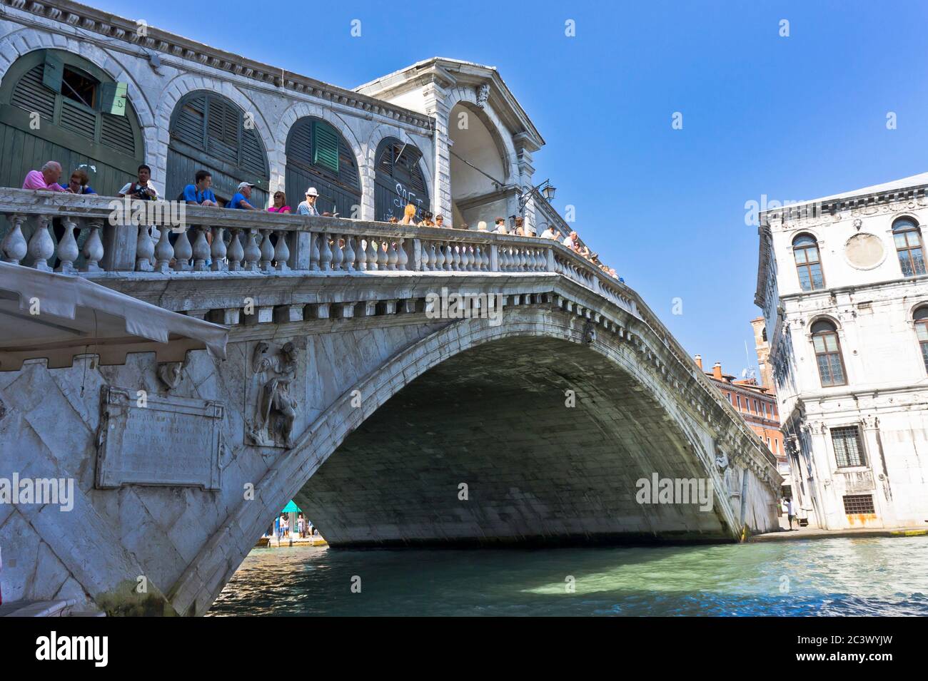 Vista sul Canal Grande della città vecchia, Venezia, Italia Foto Stock