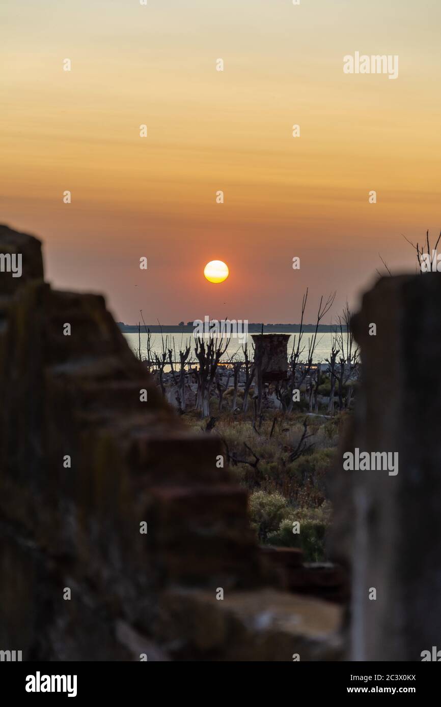 Tramonto a Efeuen Foto Stock