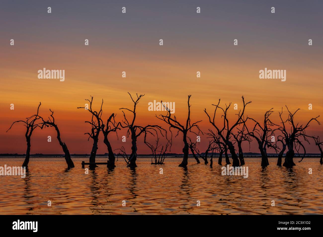 Tramonto a Efeuen Foto Stock