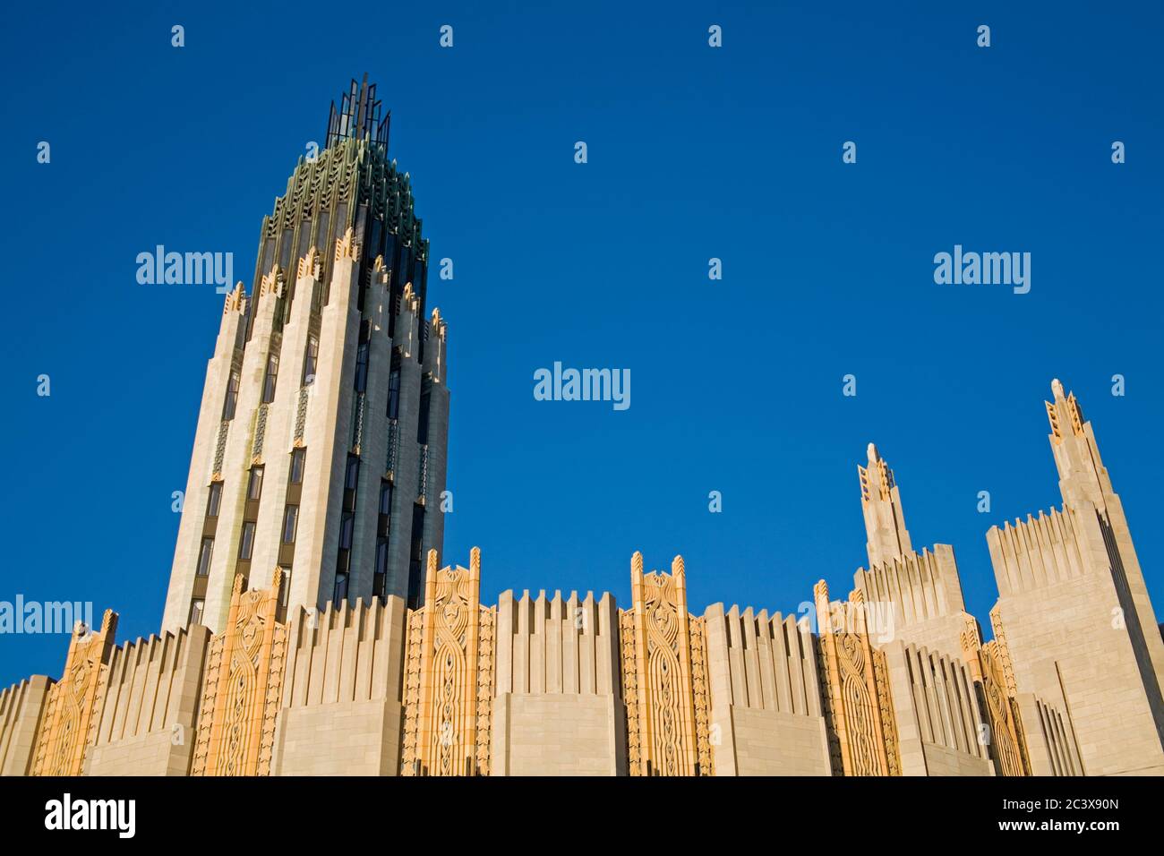 Il Boston Avenue Art Deco Chiesa, centro di Tulsa, Oklahoma, Stati Uniti d'America Foto Stock