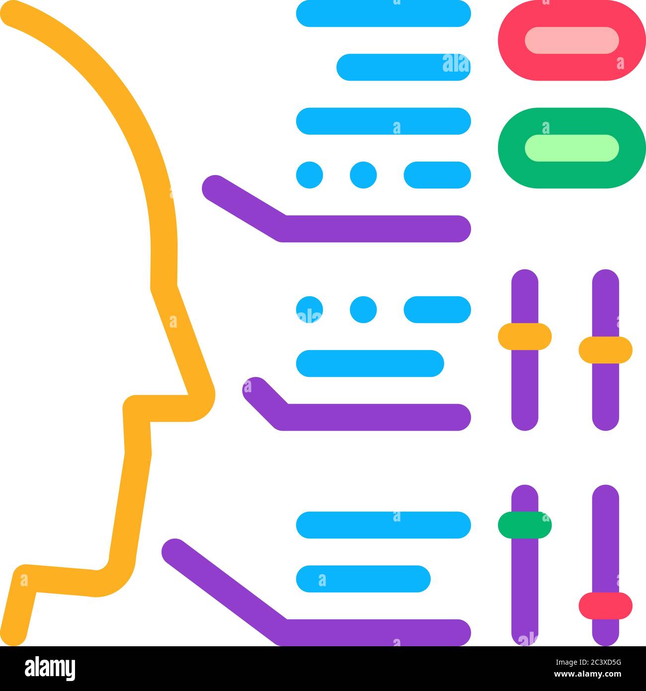 icona delle caratteristiche umane illustrazione vettoriale Illustrazione Vettoriale