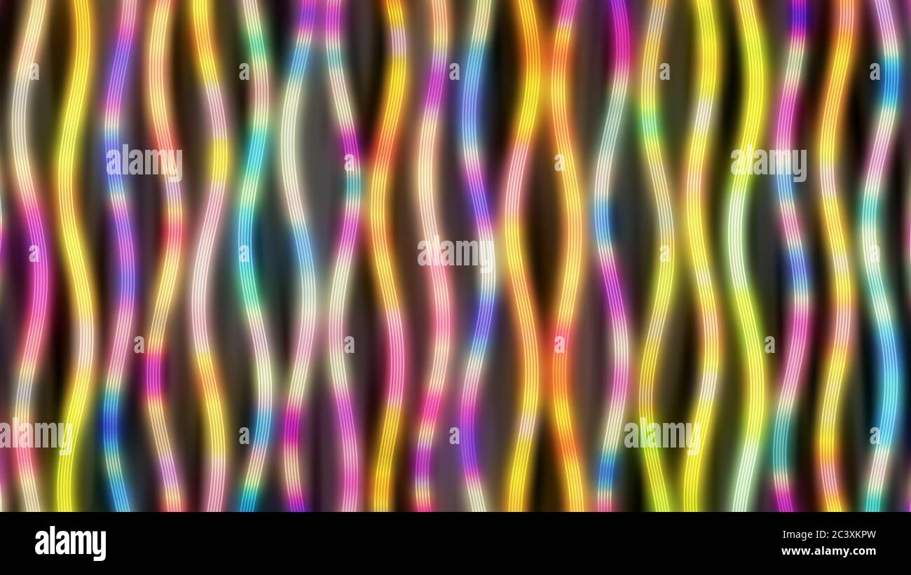 Teoria artistica della stringa fisica visualizzazione con onde quantiche - Abstract trama di fondo Foto Stock