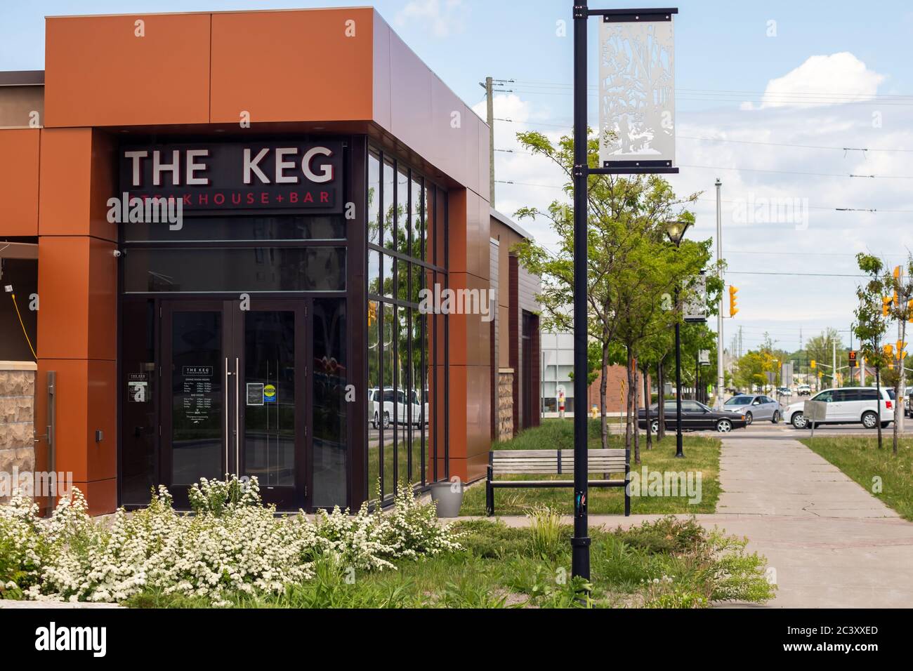 The Keg Steakhouse and Bar on Hazeldean Road nel quartiere Stittsville di Ottawa, Ontario, Canada. Foto Stock
