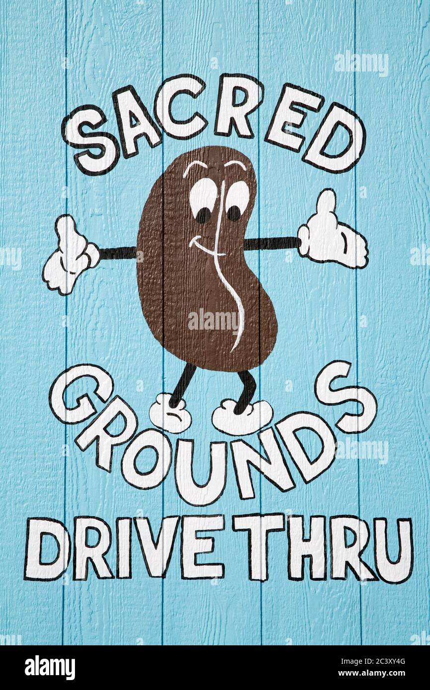 Attraversa la coffee shack sulla 82nd Street a Portland, Oregon, USA Foto Stock