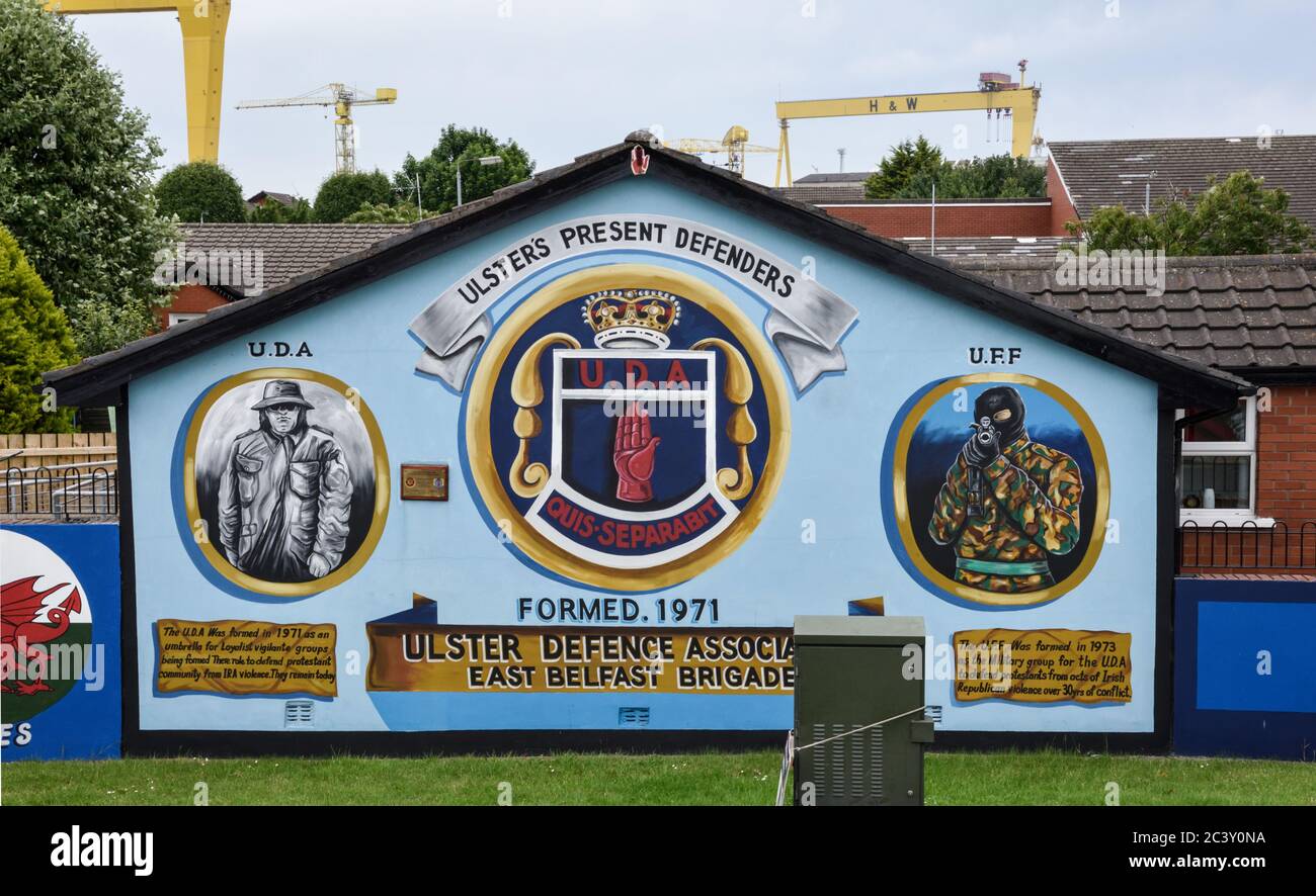 Freedom Corner, Belfast, Irlanda del Nord, Regno Unito Foto Stock