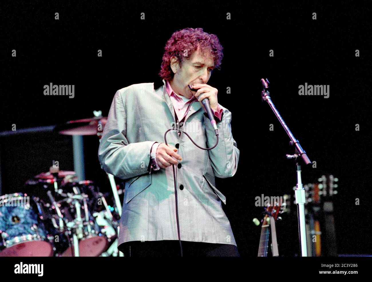 Bob Dylan al Phoenix Festival in Oxfordshire, Regno Unito 1995 Foto Stock