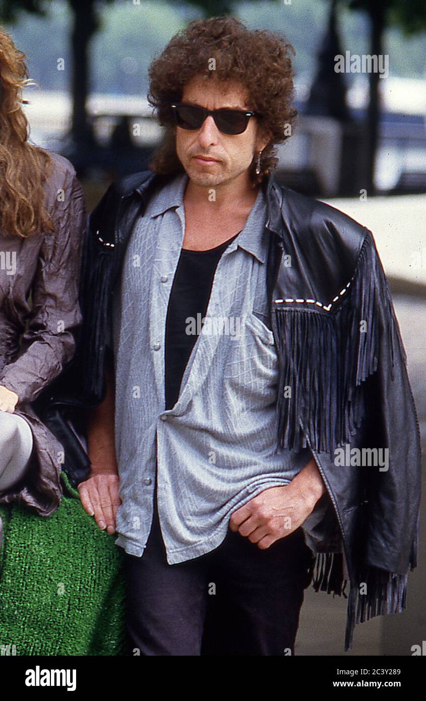 Bob Dylan al cuore della fotocellula del fuoco al Southbank, Londra 17 agosto 1986 Foto Stock