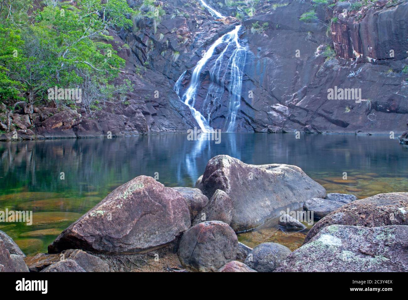 Cascate di Zoe sull'isola di Hinchinbrook Foto Stock