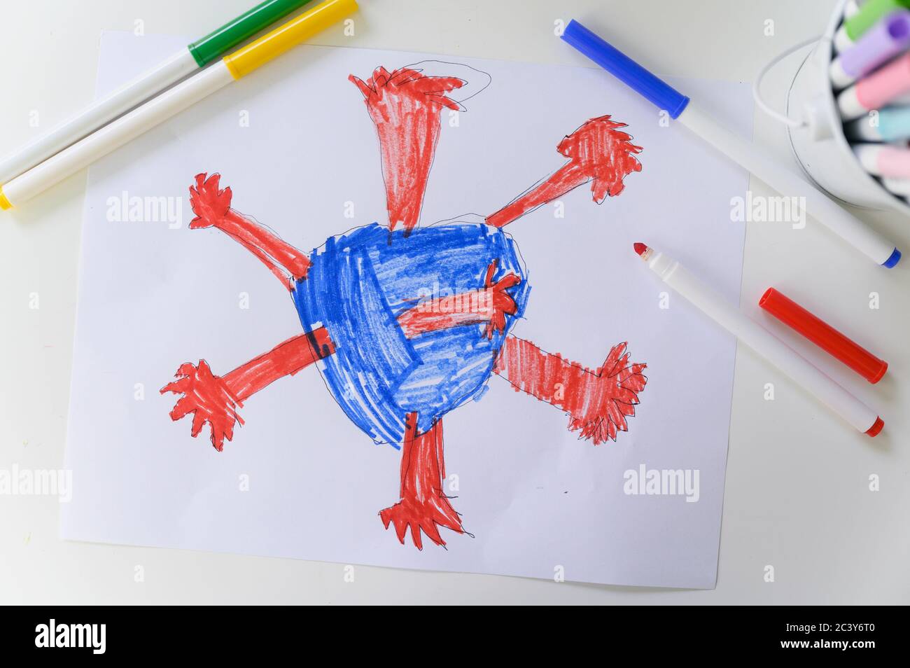 Disegno di coronavirus Foto Stock