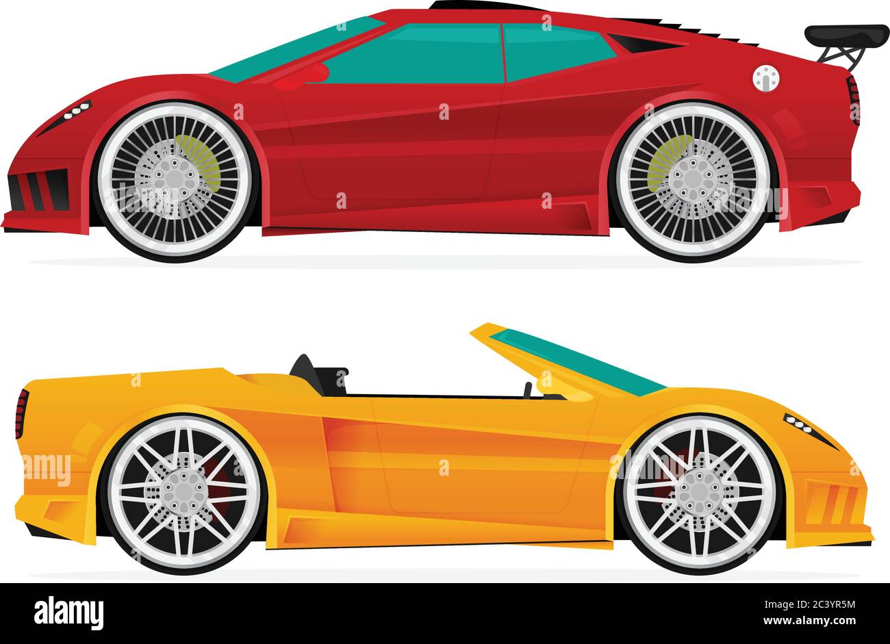 Vettore auto da corsa piatta. EPS 10 Illustrazione Vettoriale