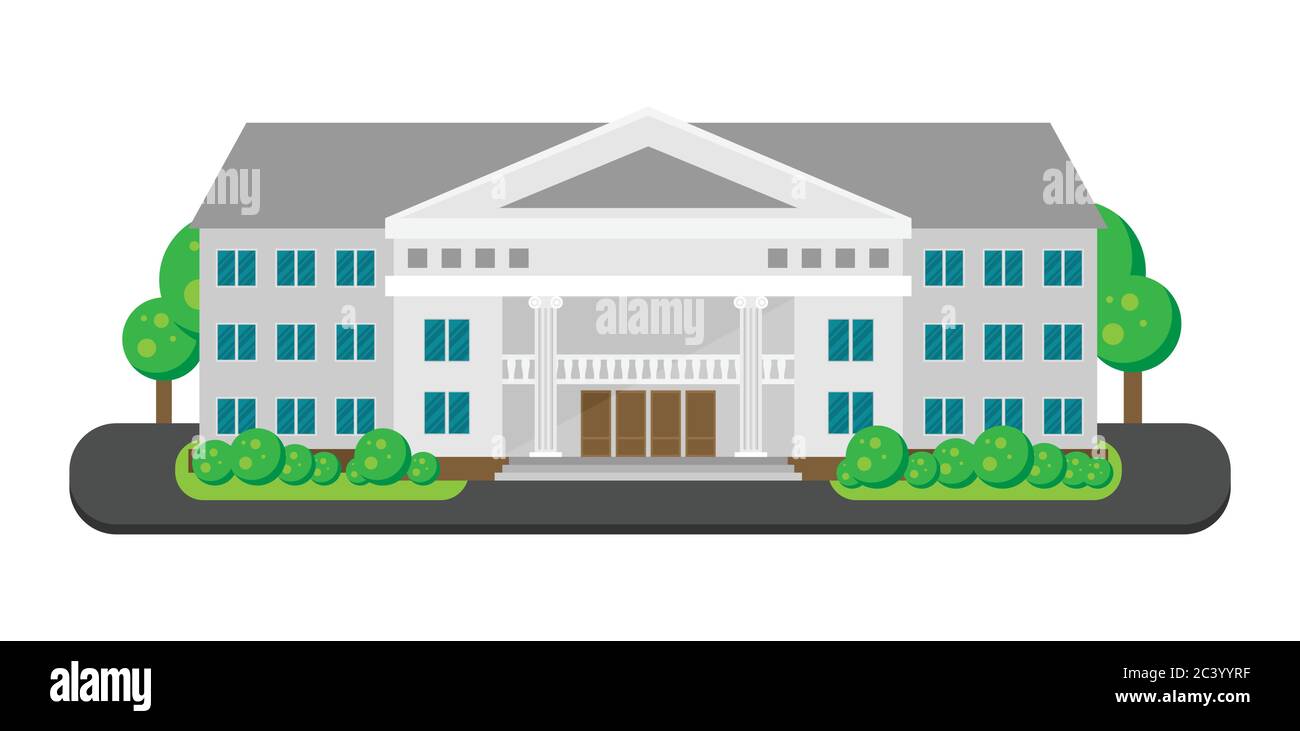 Edificio del tempio dell'educazione. Illustrazione del tempio vettoriale. Illustrazione Vettoriale