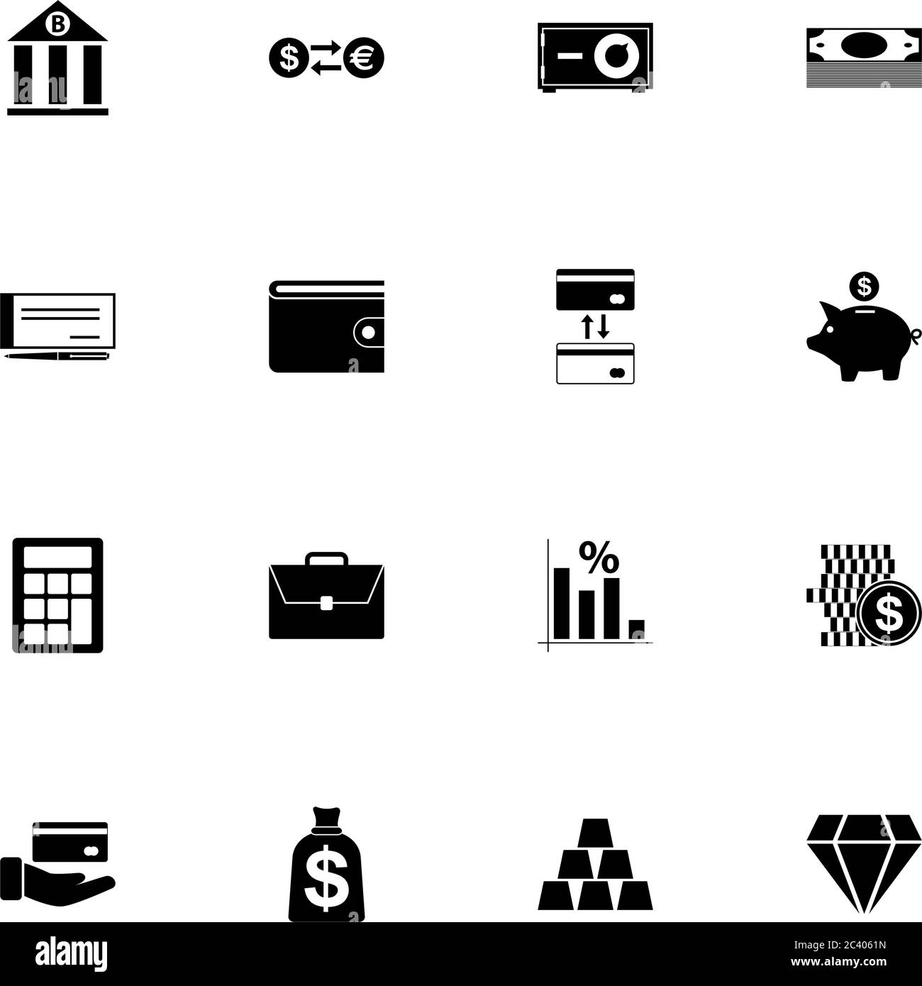 Icona Banking - Espandi a qualsiasi dimensione - Cambia a qualsiasi colore. Perfect Flat Vector contiene icone come barre d'oro, argento, porcellino banca, Moneybox, diamante, Illustrazione Vettoriale