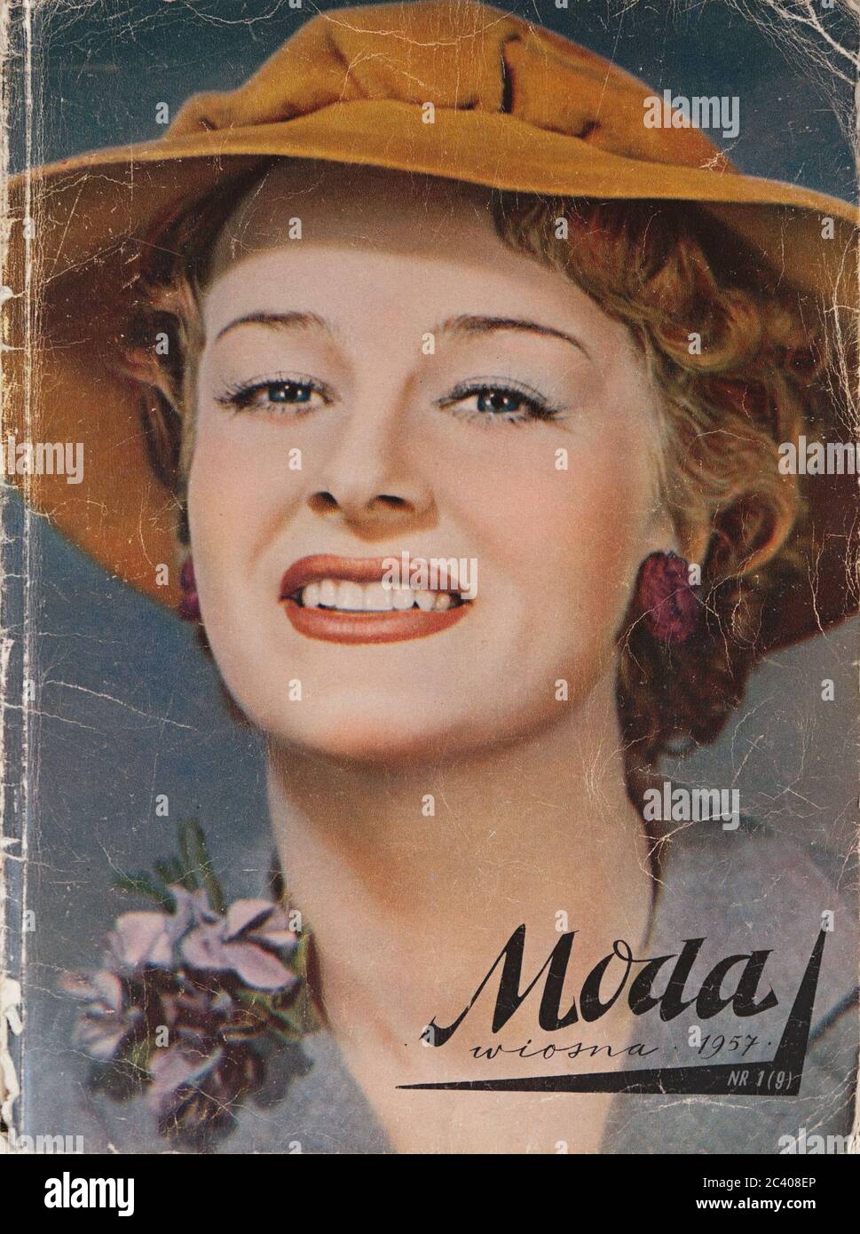 Copertina della rivista moda 'moda' Poland, 1957 Foto Stock