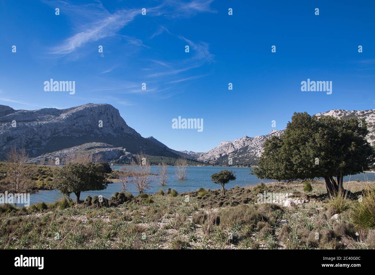 Der Stausee Embalse de Cúber auf der Baleareninsel Mallorca Foto Stock