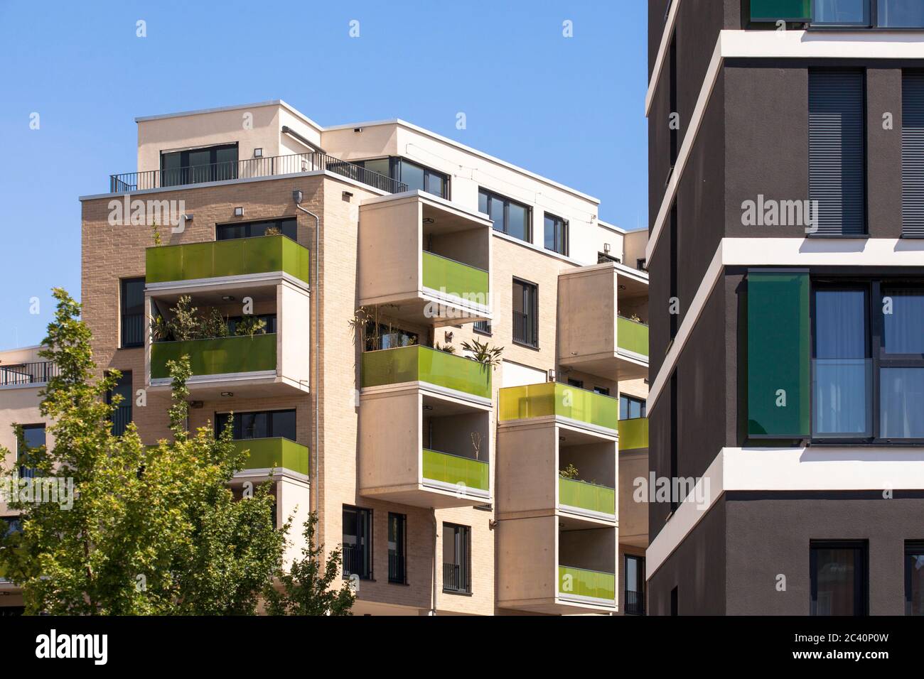 L'edificio di appartamenti 55 Frames sulla via Tel-Aviv, Colonia, Germania. Die Wohnanlage 55 Frames an der Tel-Aviv-Strasse, Koeln, Deutschland. Foto Stock
