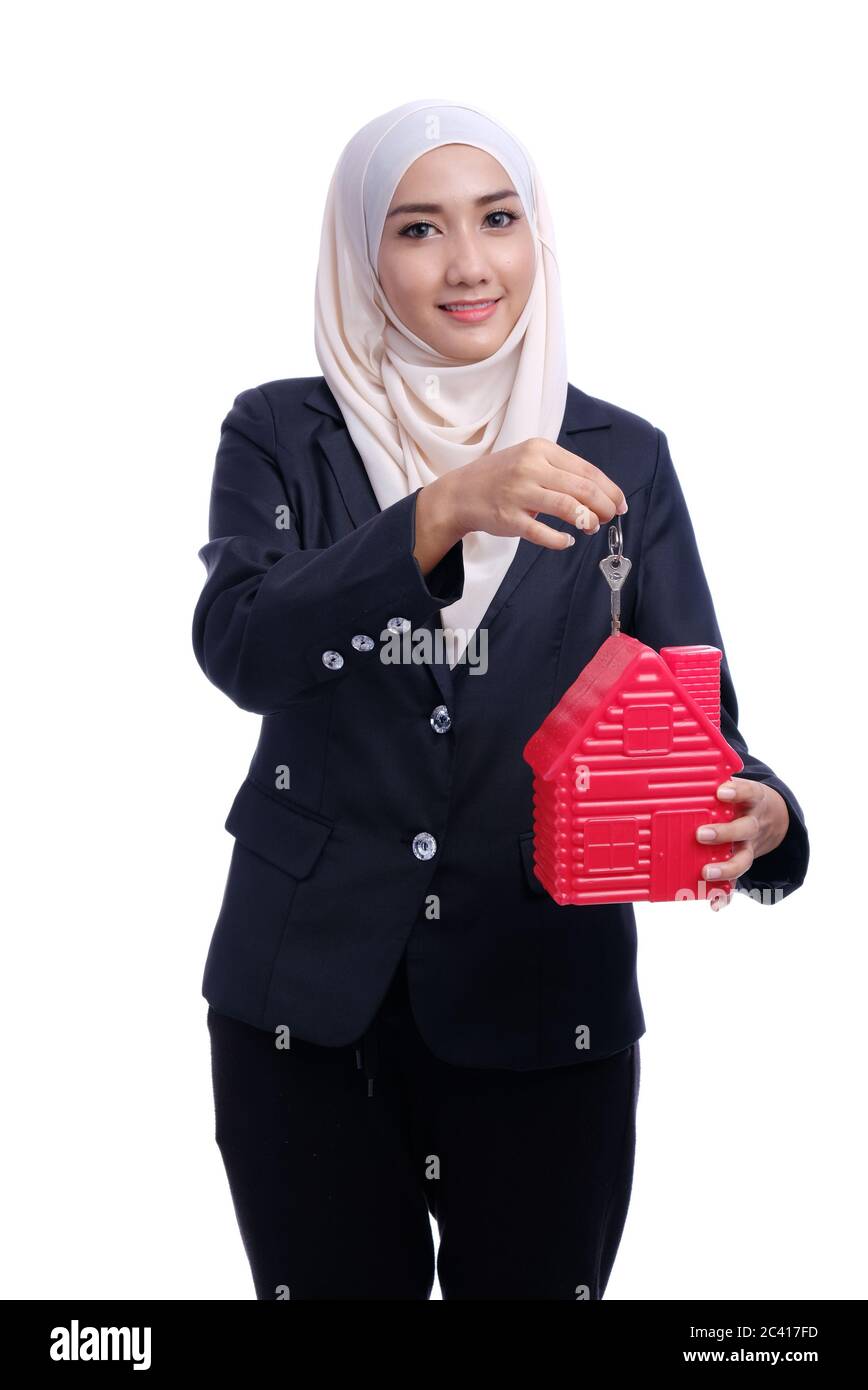 Donna musulmana d'affari Foto Stock