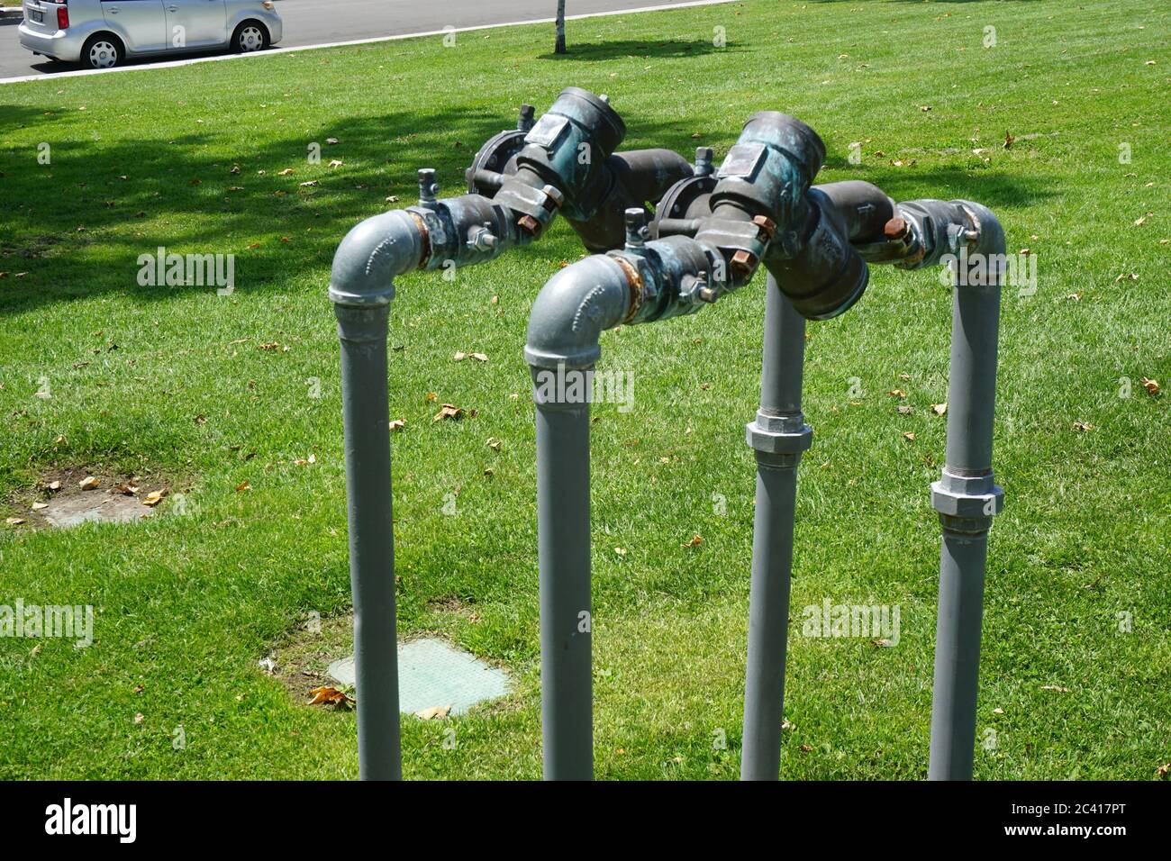 Tubazioni per impianti sprinkler Foto Stock