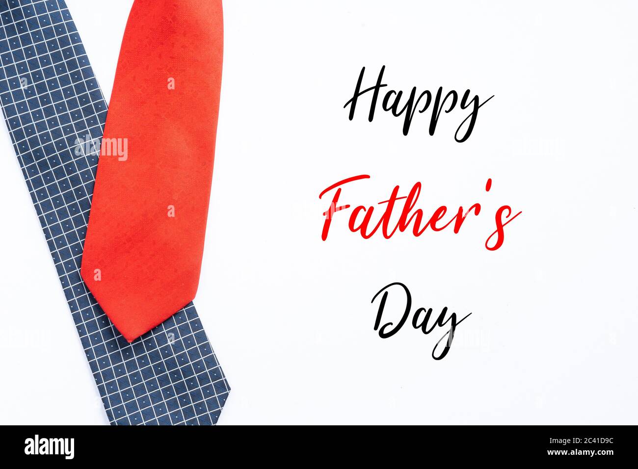 Auguri di buon giorno del Padre con cravatta Foto Stock