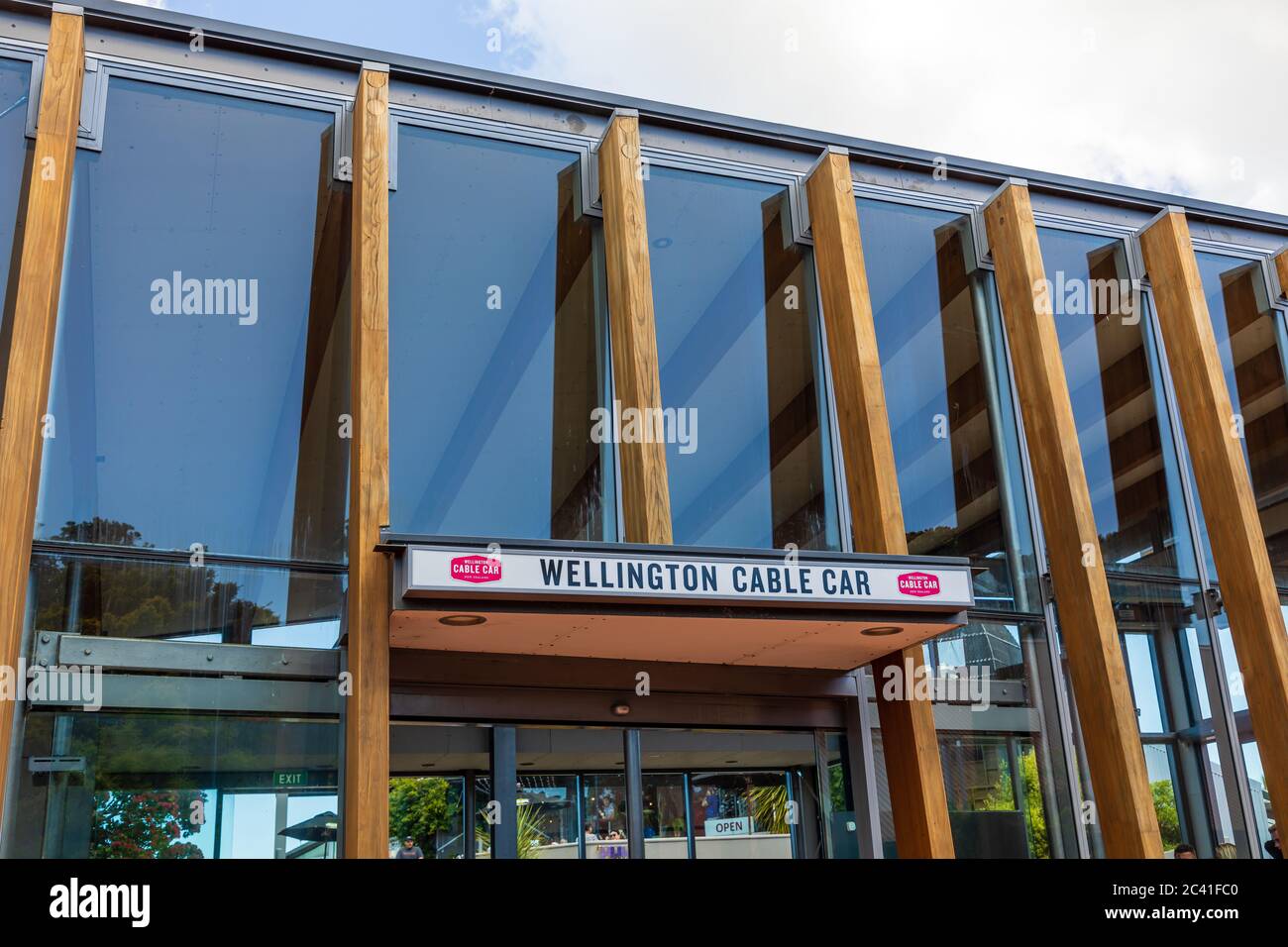 Wellington, Nuova Zelanda: Stazione Kelburn della funivia di Wellington, una funicolare tra Lambton Quay e le colline che si affacciano sulla città. Foto Stock