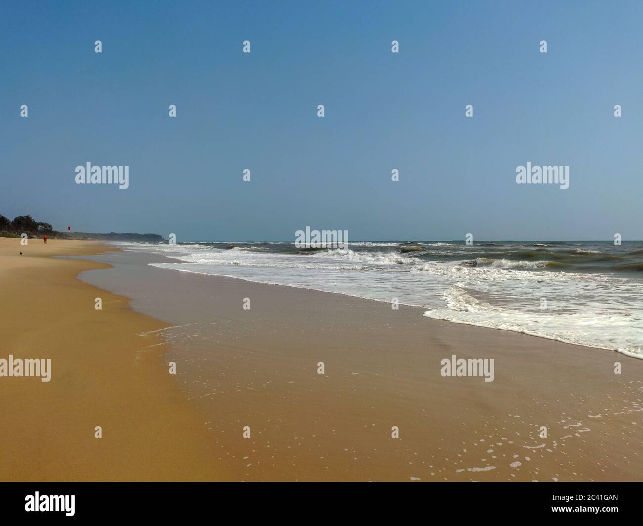 Spiagge vuote in blocco. Foto Stock