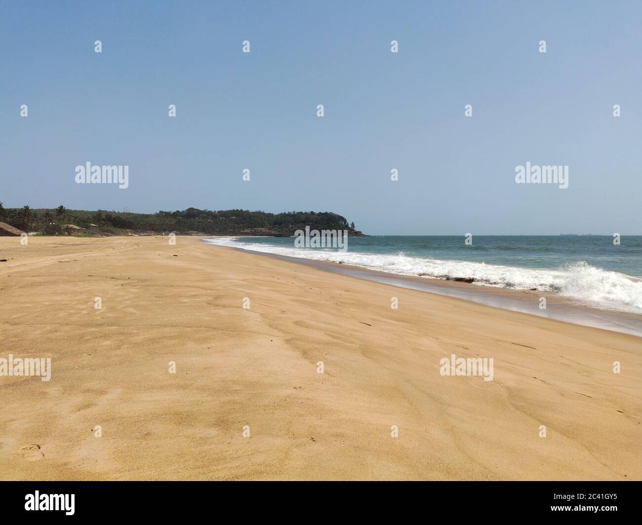 Spiagge vuote in blocco. Foto Stock