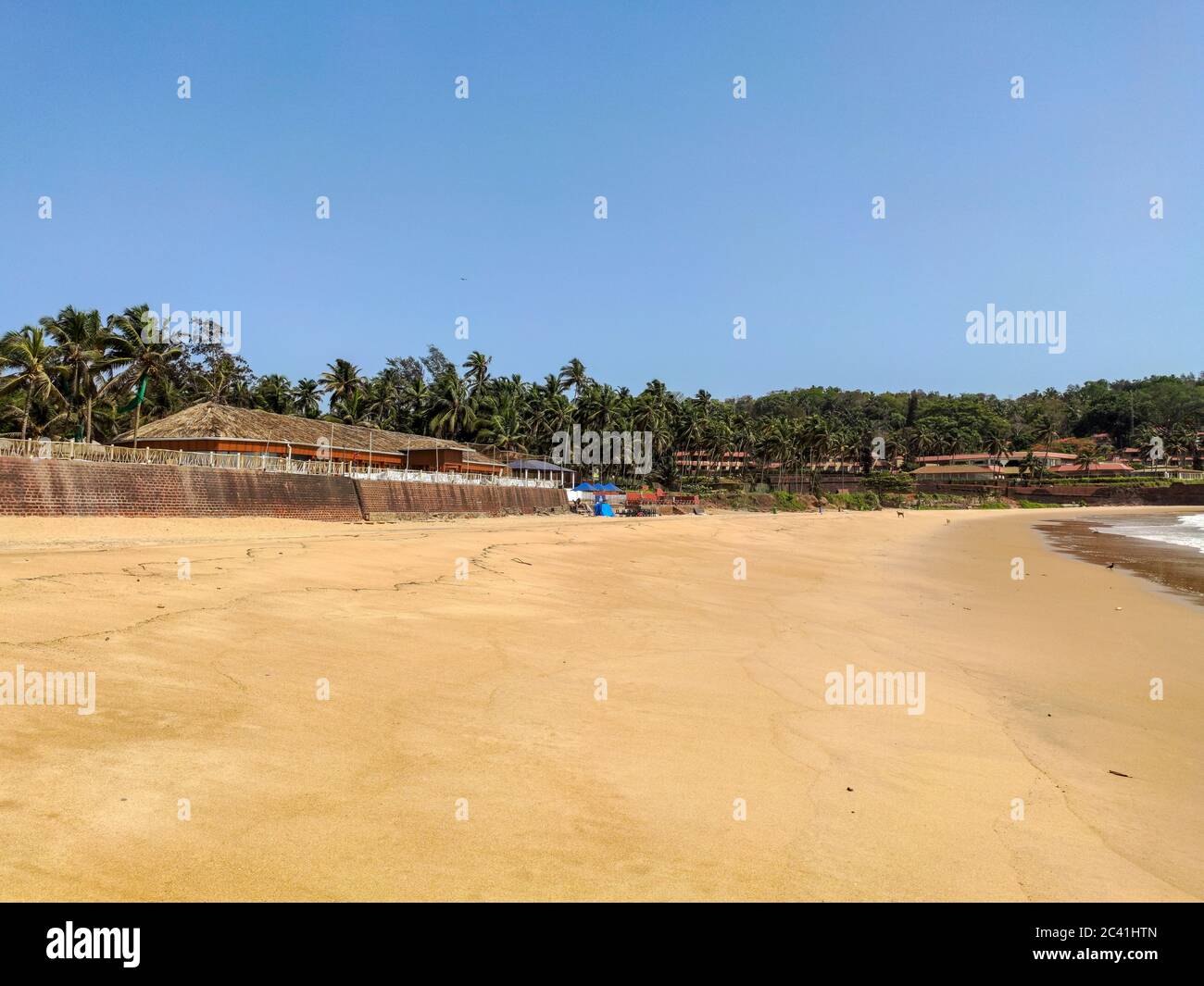 Spiagge vuote in blocco. Foto Stock