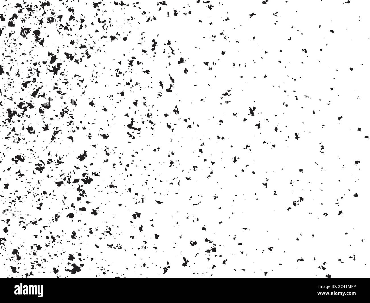 Modello di grana per vettoriali urbani in bianco e nero. Sfondo di distress overlay polvere scuro Messy. Facile da creare astratto punteggiato, graffiato, vintage Illustrazione Vettoriale