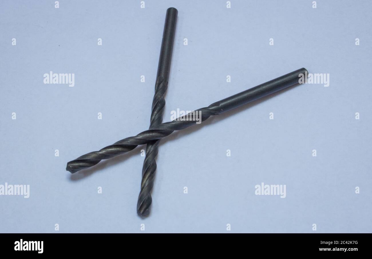Coppia di punte in carbonio, usate in legno e morbido Foto Stock