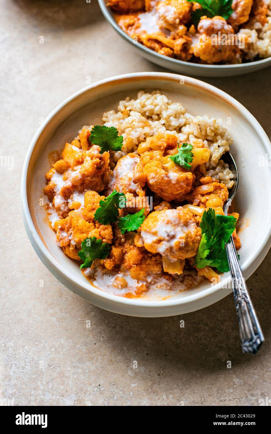 Cavolfiore Tikka Masala Foto Stock