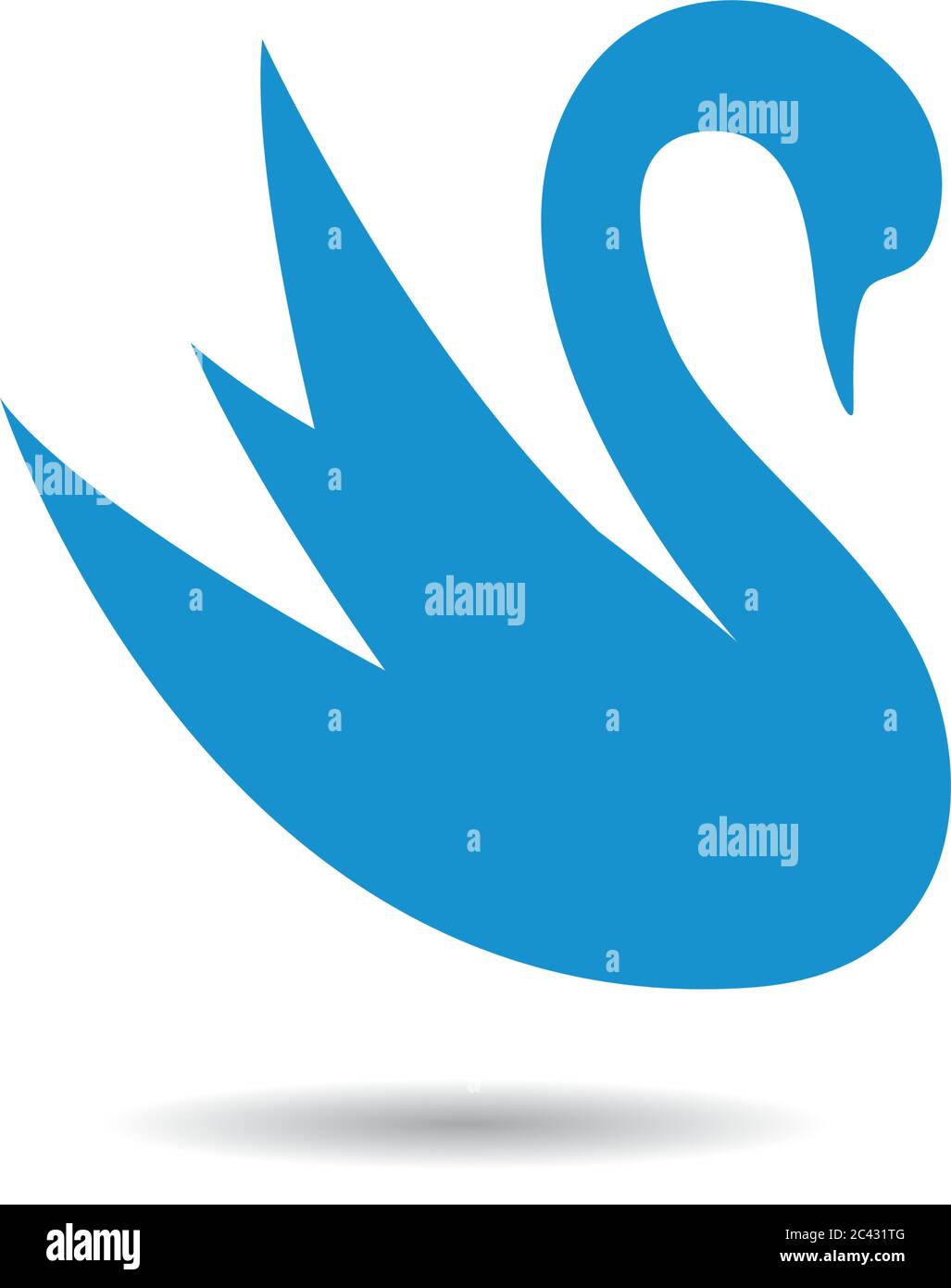 Logo Swan modello icona vettore disegno illustrazione Illustrazione Vettoriale