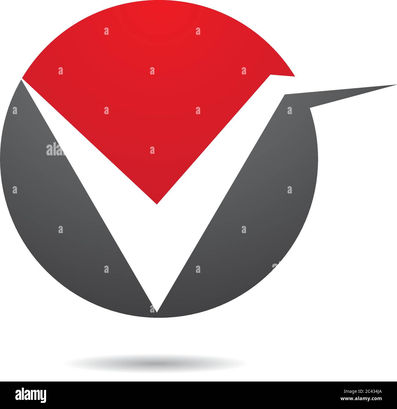 Lettera V logo icona vettore illustration design Illustrazione Vettoriale