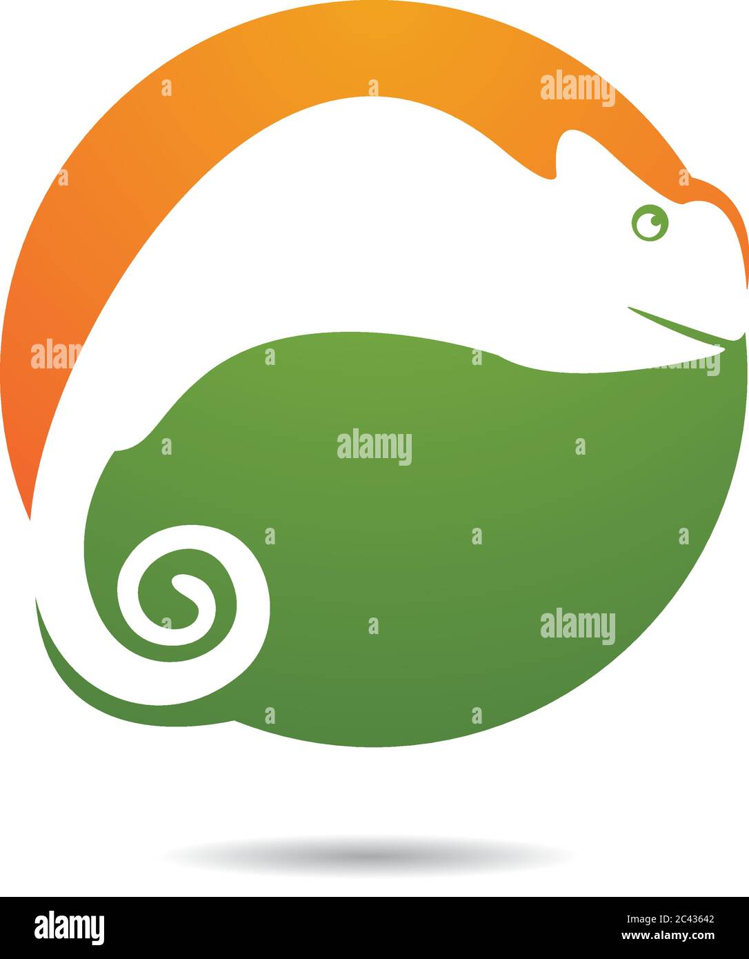 Modello di logo con illustrazione vettoriale Lizard Illustrazione Vettoriale