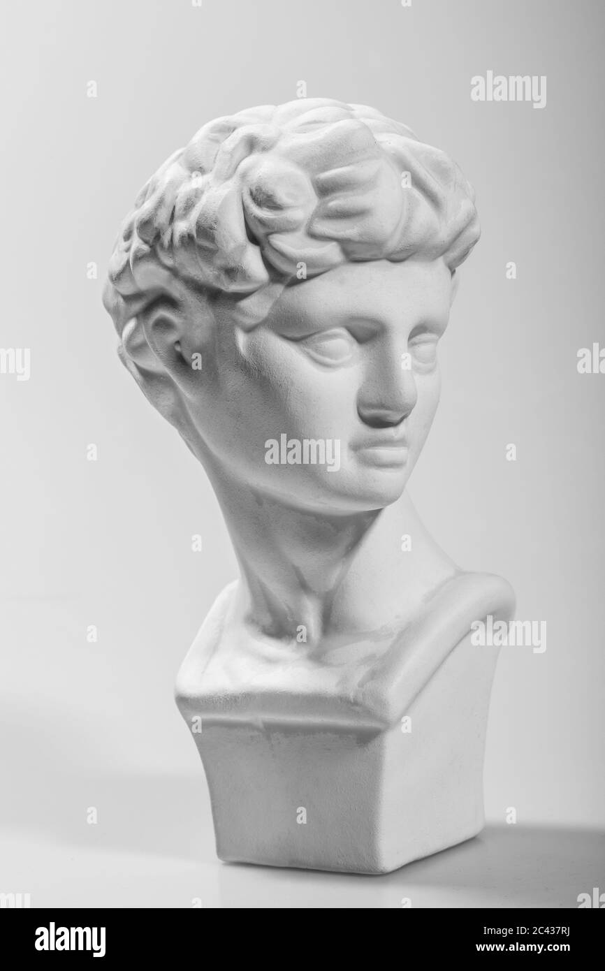 Sfondo nero della scultura di David Foto Stock