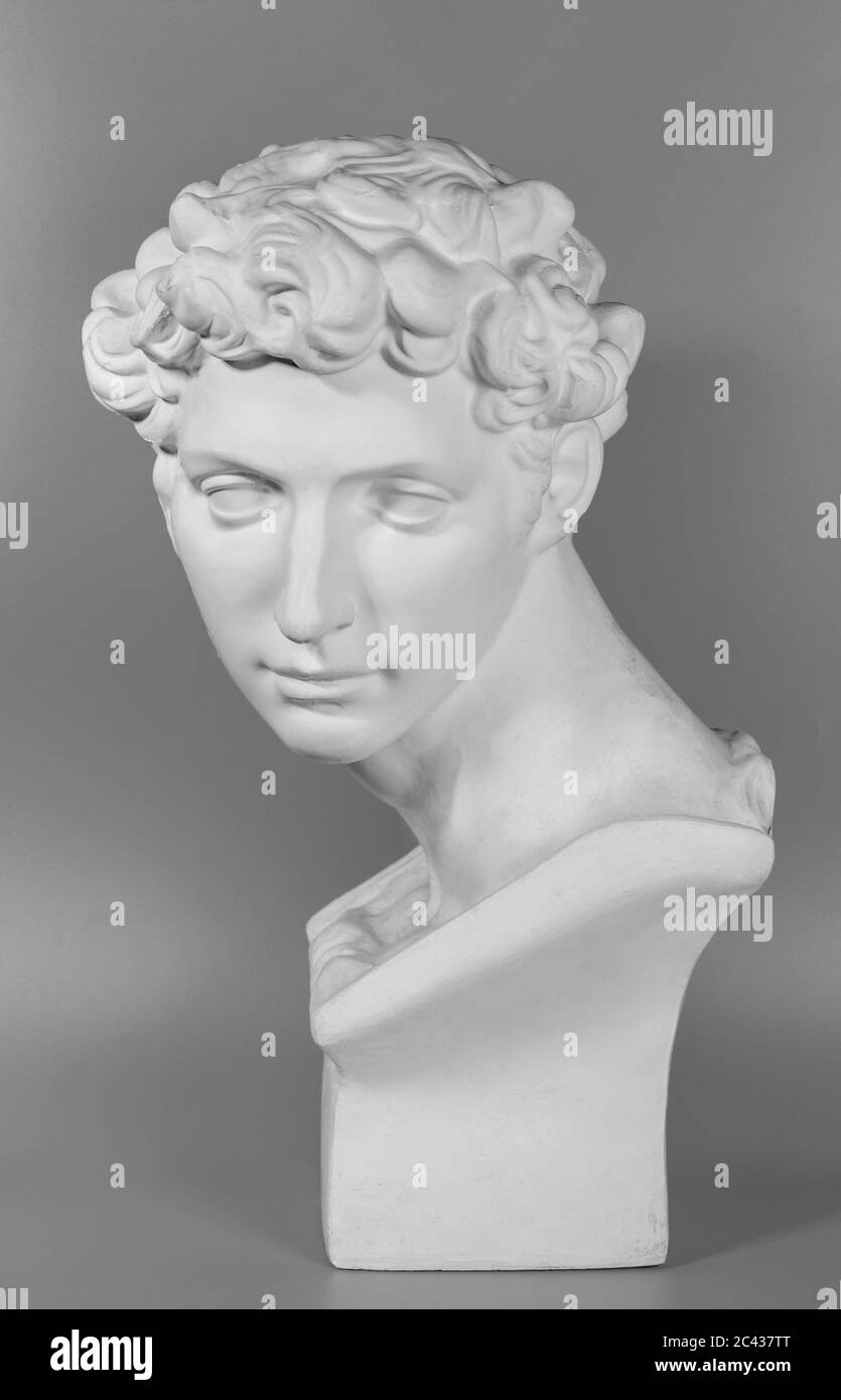 Sfondo nero della scultura di David Foto Stock