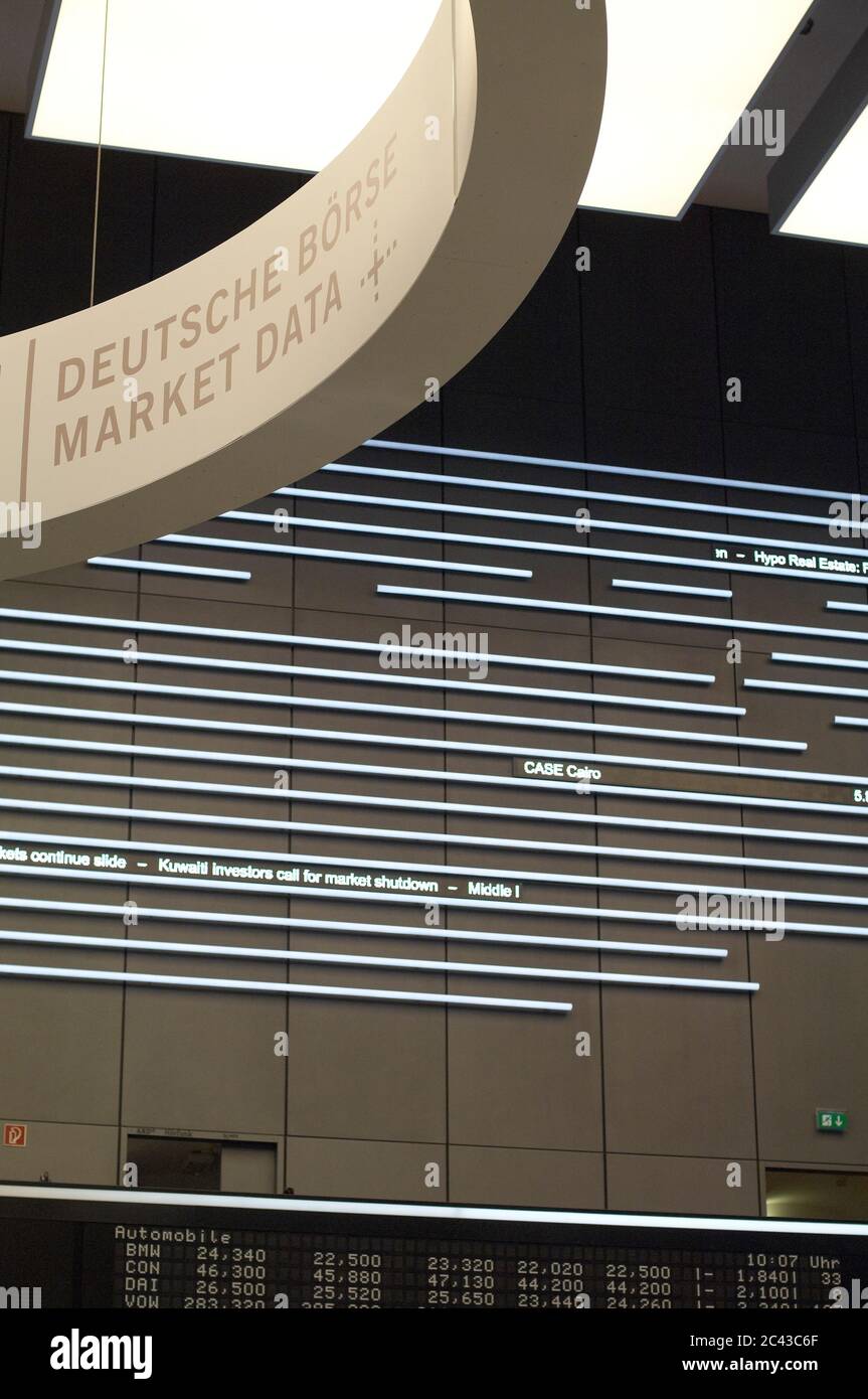 Borsa di Francoforte, Hessen, Germania Foto Stock