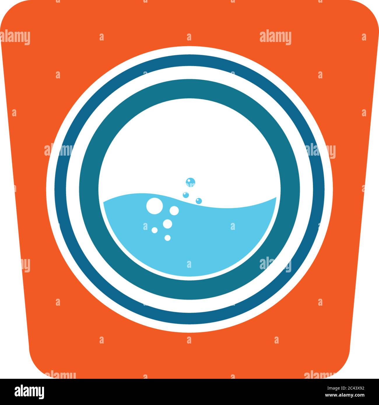 Logo lavanderia vettore icona disegno Illustrazione Vettoriale