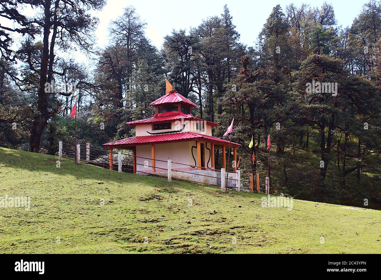 tempio di naag deva (dio dei serpenti), sulle montagne di uttarakhand, India. Foto Stock