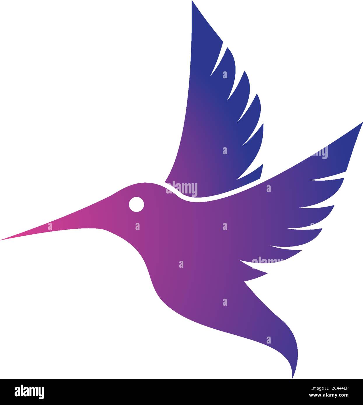 Modello di logo Hummingbird disegno di illustrazione di icone vettoriali Illustrazione Vettoriale