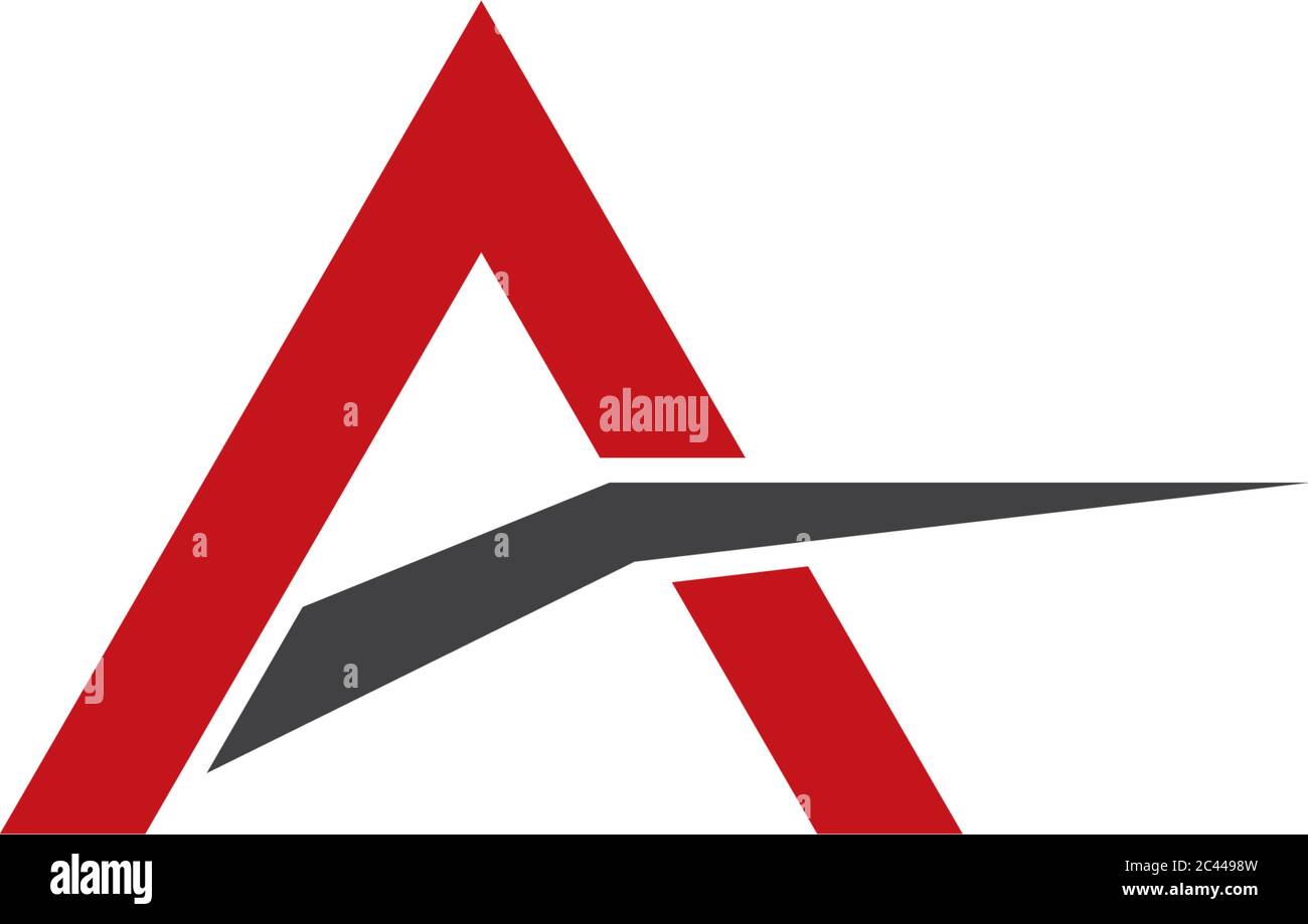 Una lettera del logo icona vettore illustration design Illustrazione Vettoriale