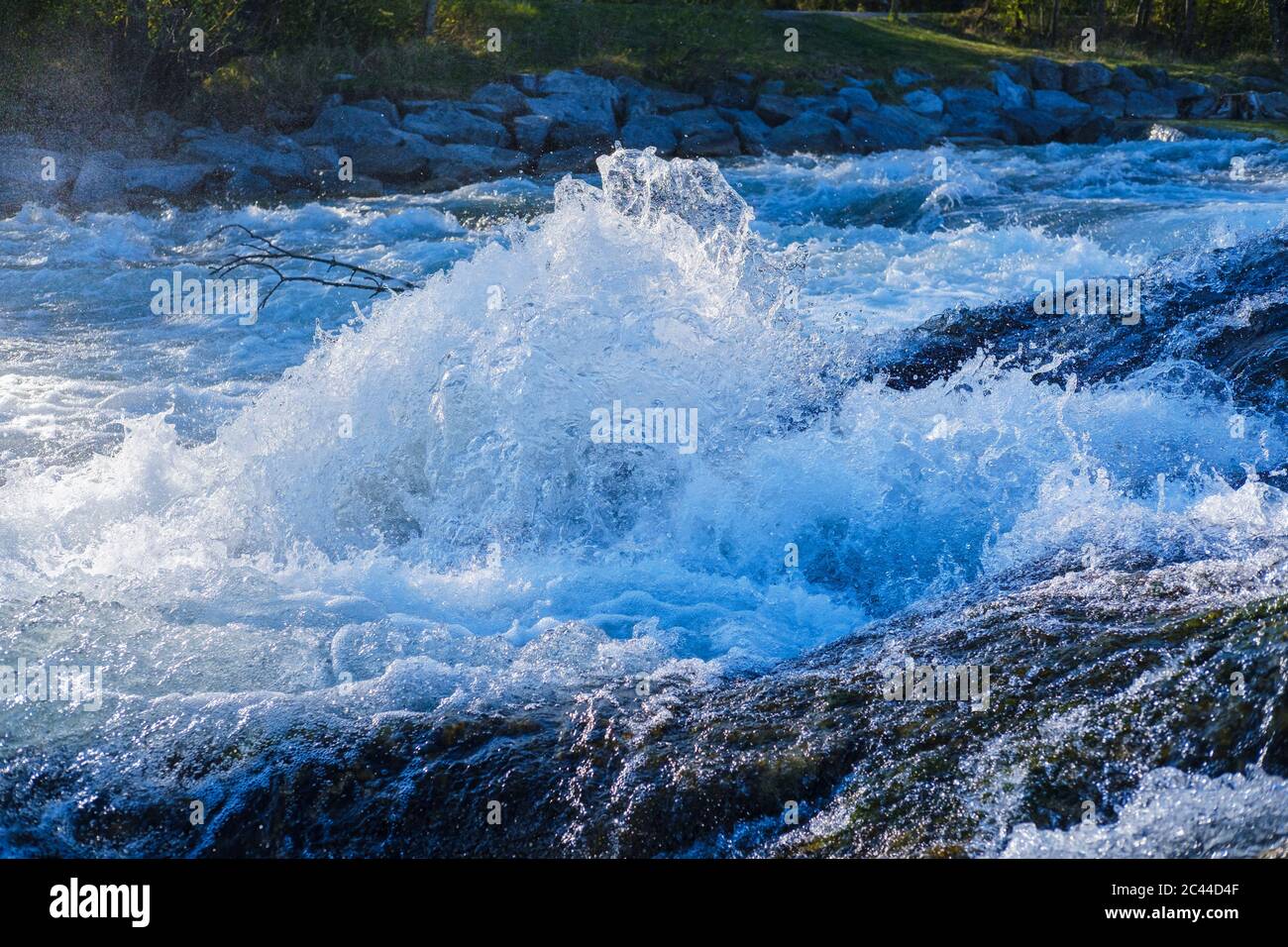 Germania, Baviera, Lenggries, rapide del fiume Isar Foto Stock