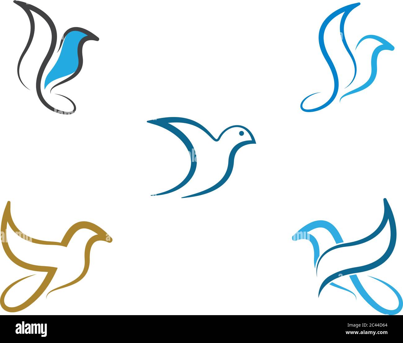 Modello di logo di colomba disegno di illustrazione di icona vettoriale Illustrazione Vettoriale