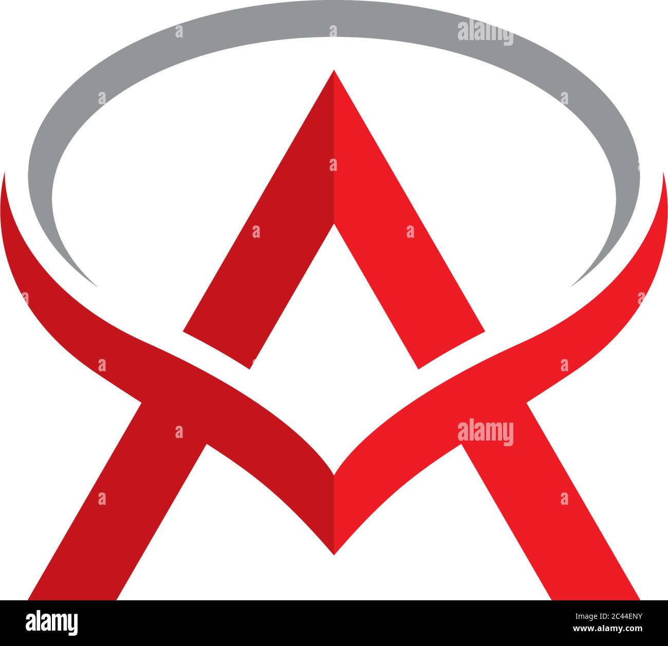 Una lettera del logo icona vettore illustration design Illustrazione Vettoriale