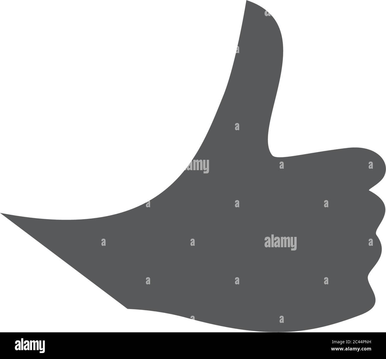 Disegno con il logo del pollice Illustrazione Vettoriale