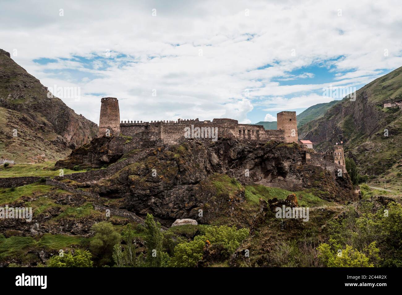 Georgia, rovine della fortezza di Khertvisi Foto Stock