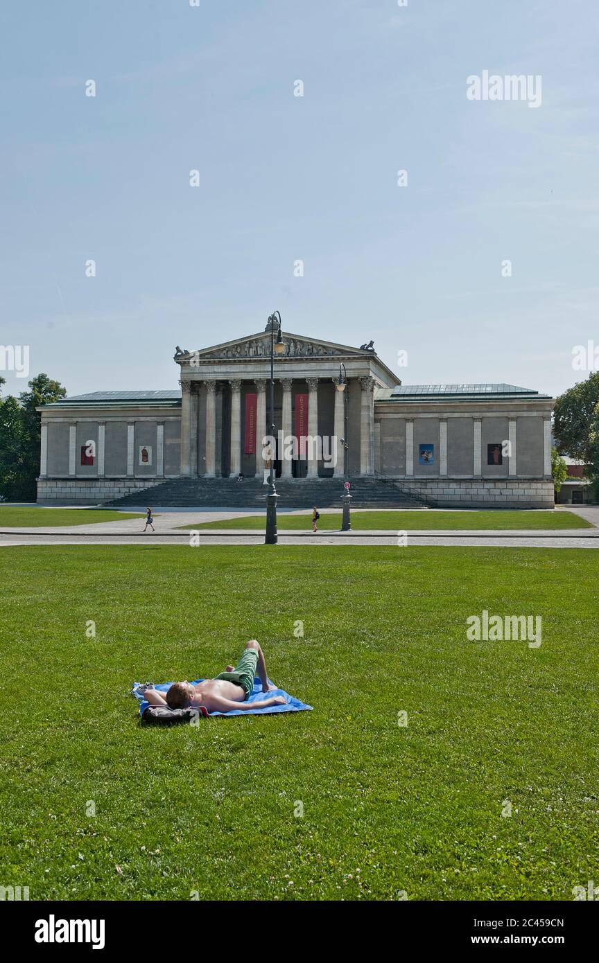 Collezione statale di antichità a Königsplatz, Monaco, Baviera, Germania Foto Stock